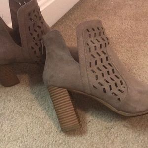 Madden girl slip on cut out booties